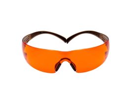 3M™ SecureFit™ Safety Glasses SF406SGAF-BLA, Black/Brown, Orange Scotchgard™ Anti-fog Lens, 20 EA/Case