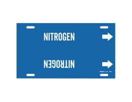 NITROGEN Pipe Marker, 10" H x 32" W, Fits Pipes 10" Dia. Thru 15" Dia.