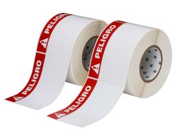 High Adhesion Polyester with Header Labels 4in H x 6in W RD, WT on WT PK of 2/RL