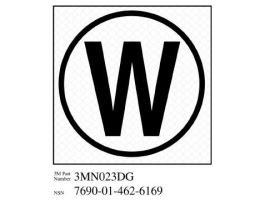 3M™ Diamond Grade™ Damage Control Sign 3MN023DG, "Cir William", 3 in x 3 in, 10/Package