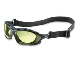 UVEX SEISMIC BLACK FRAME AMBER LENS HYDROSHIELD ANTI-FOG COATING