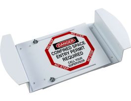 DANGER Confined Space Entry Permit Required Call Your Supervisor Sign, 21" H x 30" W x 0.24" D, Black/Red on White