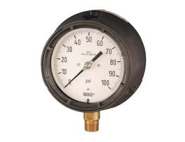4.5" Process Pressure Gauge, 0 to 100 psi, Lower