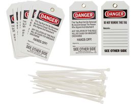 Tags DANGER THIS TAG MUST NOT BE REMOVED BY ANYONE EXCEPT Polyester 5.75x3 25PK