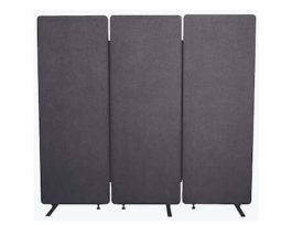 Acoustic Room Dividers, Dark Gray, 3 Panels