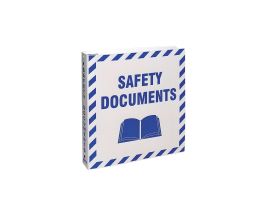 Safety Documents Binder, 11" H x 2" D, Blue on White