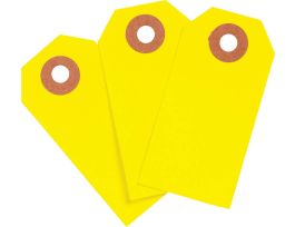 Blank Write-On Tags, 3.25" H x 1.625" W, Cardstock, Yellow 1000/PK