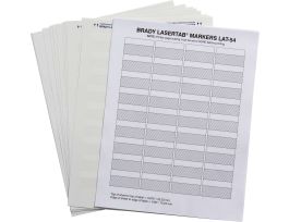 LaserTab Self-Lam Polyester Lbls 1 in H x 1.75 in W White, Clear 28/PK