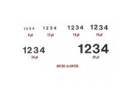 36 PT NUMBERS, BLACK