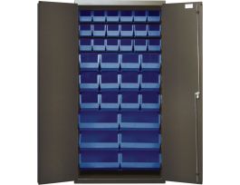 CABINET FLUSH DOOR W/BL BINS STL 36IN L