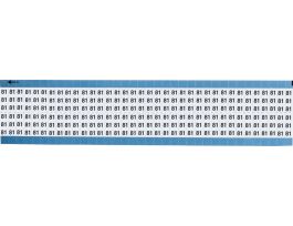 Numerical Wire Markers Permanent Adhesive Vinyl 0.75 in H Legend: 81, 1800 Total