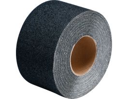 NFSI Certified Heavy Duty Anti-Skid Tape Roll - Silicon Carbide Grit, Solid Color, Black, 4" x 60'
