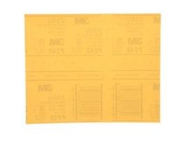 3M™ Gold Abrasive Sheet, 02543, P240 grade, 9 in x 11 in, 50 sheets per pack, 5 packs per case