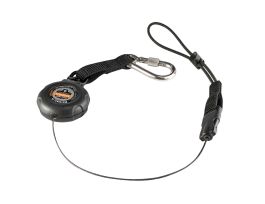 3001 Standard Black Retractable Single Carabiner w/loop end - 2lb