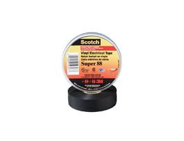 Scotch® Vinyl Electrical Tape Super 88, 3/4 in x 66 ft, Black, 10 rolls/carton, 100 rolls/Case