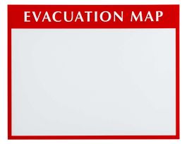Evacuation Plan Insert Holder, 13.5" H x 17.5" W x 0.06" D, Plastic