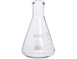 Erlenmeyer Flask, Glass, 100 mL, 12/pk