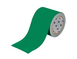 ToughStripe® Floor Marking Tape Roll -  Polyester, Solid Color, Green, 4" x 100'