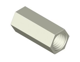 Threaded Coupling, 1/4"-28 UNF(F) flat bottom, PP; 10/pk