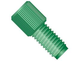 Super Flangeless Nut, Headless, Short, Green PEEK, 1/16" OD Tubing, 10-32 Flat Bottom; 10/PK