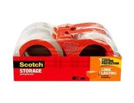 Scotch® Long Lasting Storage Packaging Tape with dispenser, 3650S-4RD-6GC, 1.88 in x 38.2 yd (48 mm x 35 m)