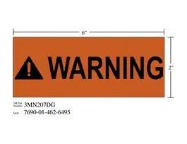 3M™ Diamond Grade™ Safety Sign 3MN206DG, "WARNING", 10 in x 3 in, 10/Package