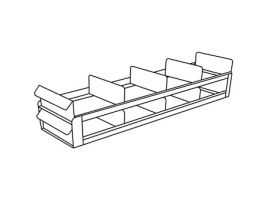 Upright Freezer Sliding Tray Eco-Rack for Standard 2" Boxes, 4 x 2 Array