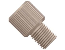 LiteTouch Nut, Short, Natural PEEK, 1/8" OD Tubing, 1/4-28 Coned; 10/PK