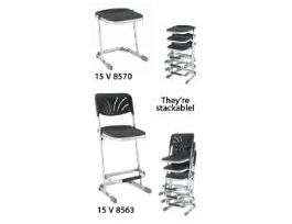 Z-STOOL ELEPHANT BLACK SEAT/CHROME 18IN
