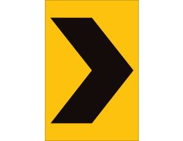 Right Chevron Picto Sign, 18" H x 12" W x 0.090" D, Aluminum