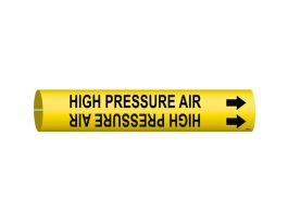 HIGH PRESSURE AIR Pipe Marker, Fits Pipes 0.75" Dia. Thru 1.375" Dia.