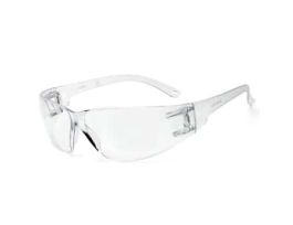 Classic Gray Frameless Safety Glasses with Gray Polycarbonate Anti-Scratch Lens