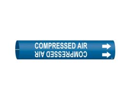 COMPRESSED AIR Pipe Marker, Fits Pipes 1.5" Dia. Thru 2.375" Dia.