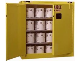 CABINET FLMBL PAINT/INK STORAGE 40GAL YL