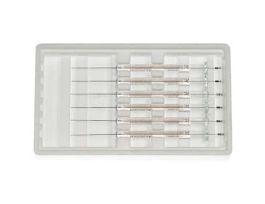 Microliter Microsyringes, 5.0L, cemented 23s-26s gauge 1.71" conical tip; 6/Pk