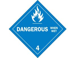 Dangerous When Wet 4 Sign, 10.75" H x 10.75" W x 0.004" D, Vinyl