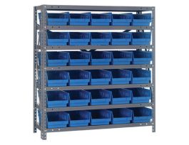18IN X 36IN X 39IN 30 BLUE BINS 4IN BIN