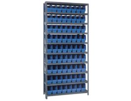 12IN X 36IN X 75IN 72 BLUE BINS 6IN BIN