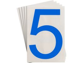 ToughStripe® Floor Marking Polyester 8 in Label Number 5 Blue 20/PK
