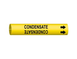 Condensate Pipe Marker, 0.875" H x 0.875" W, Fits Pipes 1.5" Dia. Thru 2.375" Dia.