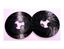 3M™ Disc Pad Face Plate Ribbed 80515, 7 in Hard Black, 10 ea/Case