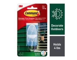 Command™ Outdoor Large Clear Window Hook 17093CLR-AWES