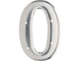 1600 Series Permanent Aluminum Embossed Number and Letter Labels 3 in O 10/PK