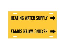 Heating Water Supply Pipe Marker, 10" H x 32" W, Fits Pipes 10" Dia. Thru 15" Dia.