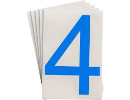 ToughStripe® Floor Marking Polyester 8 in Label Number 4 Blue 20/PK