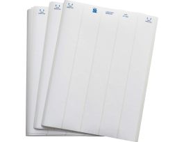 LaserTab Polyester Lbls 0.375 in H x 1.5 in W White 80/PK