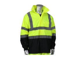 R3 Ripstop Black Bottom Rain Jacket 3 Pockets,Adj.Hood,Mic Tabs, Zipper