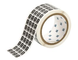 WEEE Labels, 0.5" H x 0.4" W, Roll of 500 Labels, White on Black