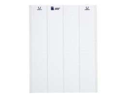 LaserTab Self-Lam Polyester Lbls 2.625 in H x 1 in W White, Clear 48/PK