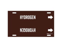 Snap-On Pipe Marker: HYDROGEN, 24" W, Fits Pipes 8" Dia. Thru 9.875" Dia.